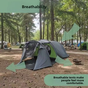 Nouvelle tente tunnel extérieure <span class=keywords><strong>pour</strong></span> <span class=keywords><strong>camping</strong></span>, grand espace, multifonction, protection solaire, multi-personnes, double couche, polyester 190T - Product Image 4