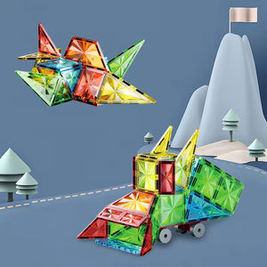 EPTモンテッソーリ早期教育 7.5cm大型磁気タイルビルディングブロック 3D DIYマグネットブロックセット - Product Image 6