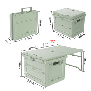 JOYART — boîte de rangement <span class=keywords><strong>pliable</strong></span> pour accessoires de voiture, boîte de rangement en plastique pour coffre, avec couvercle, nouvelle collection - Product Image 3
