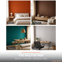 Panneau mural en mousse de velours 3D de luxe, autocollant, imperméable, facile à installer pour la décoration intérieure
