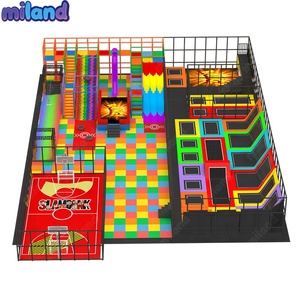 Équipement de parc de trampolines intérieur personnalisé en gros, aire de jeux commerciale d'aventure pour enfants et adultes, centres commerciaux - Product Image 4