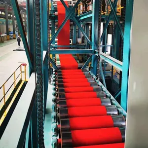Continuous powder coating production line with 2 rolls or 3 rolls coater