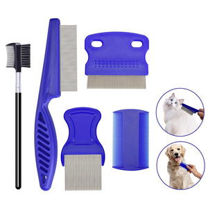 <b>Pet</b> Flea Comb Fine Tooth Stainless Steel Cat Dog Grooming Tool Face And Eye Hair Removal <b>Brush</b> - Product Image 2