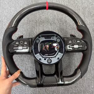 Volante de fibra de carbono para Benz W204 W205 W207 W211 W212 W213 W221 A200 <span class=keywords><strong>A180</strong></span> A260 A45 Amg C63 W206 E63 G63 - Product Image 1