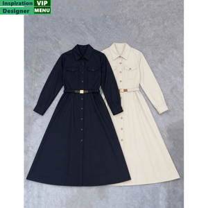 Ensemble chemise boutonnée à manches longues de couleur unie pour femmes, respirant, 100% coton tissé, tenue pour tous les jours, ensembles pour femmes - Product Image 6