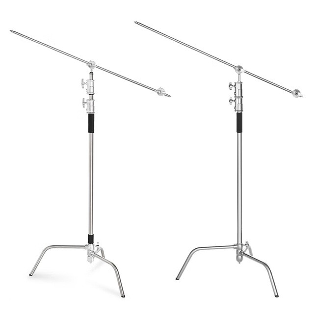 3.3M Photography C Stand Light Stand Heavy Duty Stainless Steel Magic Leg Arm Crossbar Grip Head Tripod