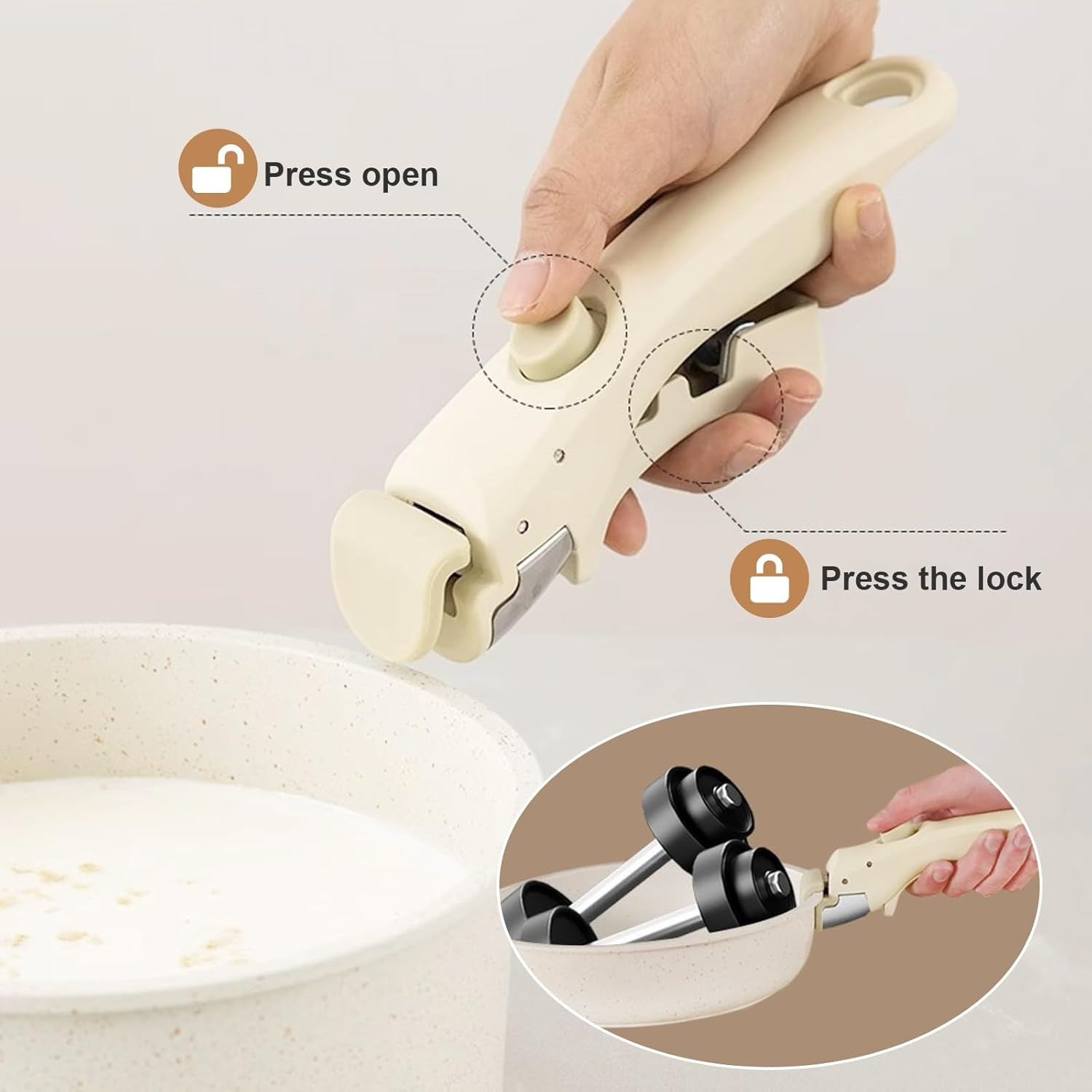 17-Piece High Quality Non-Stick Multi-Purpose Aluminum Alloy Cookware Set Induction Bottom Pot Cover Detachable Handle Frying · image 3