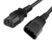 Nouveau câble d'alimentation électrique C13/C14/C15/C19/C20-EU 3 broches pour moniteur/PC, cordon d'alimentation universel 1M/1.5M en Stock