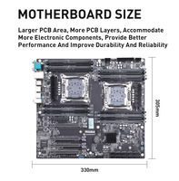 Carte mère HUANANZHI X10X99-16D E-ATX double processeur, compatible avec la plateforme LGA 2011-3, processeur serveur, mémoire