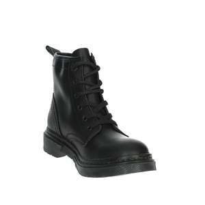 Botines de mujer de cuero negro con cordones estilo trabajo - Product Image 5