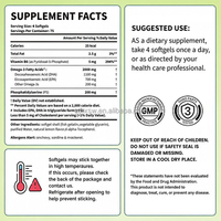 Capsules d'huile de poisson à haute teneur en vitamine B, oméga 3, 6, 9, triple concentration, 2600 mg d'EPA, complément d'huile de poisson oméga-3