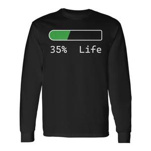 T-shirt a maniche lunghe per il 35° compleanno con la scritta Life Percentage - Product Image 1