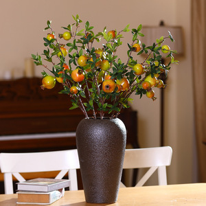 Branche de grenade artificielle à 6 têtes, décoration d'intérieur en plastique de taille moyenne, ornement du Nouvel An chinois, haute qualité - Product Image 2