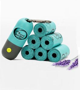 ถุงเก็บอุจจาระสุนัข XC-BIO พิมพ์โลโก้ได้ 100% ย่อยสลายได้ เป็นมิตรกับสิ่งแวดล้อม แบบแบน หนา กันน้ำ ป้องกันการรั่วซึม พิมพ์สีฟ้าด้วยเทคนิคเฟล็กโซ - Product Image 1