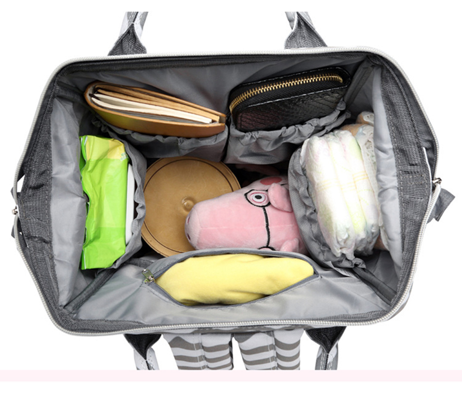 Lekebaby Luierrugzak met aankleedkussen, multifunctioneel, grote capaciteit, babytas, reistas voor onderweg, donkergroen