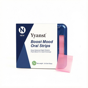 Plant Based Mood Boost Oral Strips Keep Balanced Night Rhythm Natural <b>Herbal</b> Blend Fast Dissolve For Evening Relaxation - Product Image 1