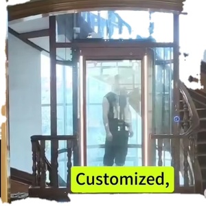 <span class=keywords><strong>Escalera</strong></span> de Caracol residencial de pasajeros con tracción de elevador de acero inoxidable con un elevador de turismo semicircular - Product Image 6
