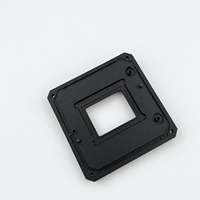 Pièces d'adaptation OEM personnalisées en aluminium anodisé noir usiné CNC pour cadre de fixation de lentille carrée