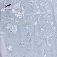 Tissu Jacquard Tricoté à la Maille avec Broderie Feuille d'Or Métallique, Velours Respirant, Paillettes Robustes, Autres 260 GSM, Robe de Mariée Filles