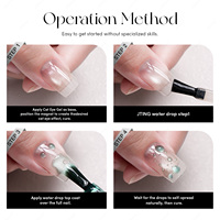 JTING Crystal Water Drop Top Coat Gel 6 Colores Sin HEMA/TPO Efecto Gotas de Agua Set de Esmalte en Gel Sin Capa Pegajosa Venta al por Mayor OEM
