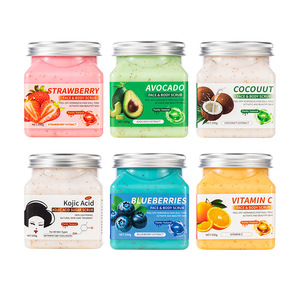 350g Crema Exfoliante Corporal de Aloe Vera Frutal para Piel de Gallina, Limpieza <span class=keywords><strong>Profunda</strong></span>, Café, Vitamina C, Blanqueadora Facial, OEM para Mujeres, Todo Tipo de Piel - Product Image 5