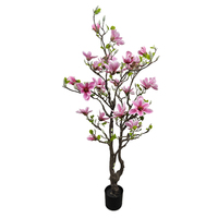 JINCHEN ARTS Hochwertiger Umweltfreundlicher Künstlicher Magnolienbaum mit Jade-Stamm, Handgefertigt, 180cm, aus Kunststoff und Eisendraht, für Zuhause