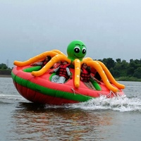 Bateau gonflable poulpe pour 6-8 personnes, tube tractable, bateau disco, Twister aquatique fou pour sports nautiques