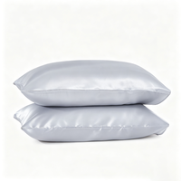 Housse de coussin en satin doux et lisse en polyester pour chambre à coucher, hôtel, vente en gros, fabricant, taille personnalisée, emballage