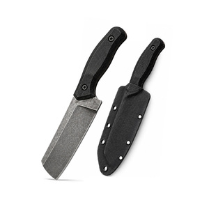 Cuchillo de acero O2 hecho a mano para bushcraft, hoja fija de tangencia completa para uso pesado con funda Kydex. - Product Image 1