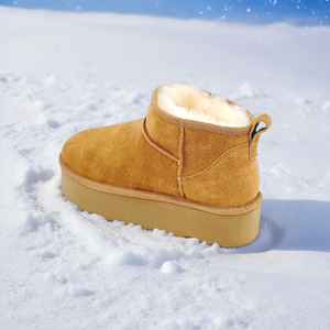 Giày bốt nữ cổ cao mùa đông chống trơn trượt, thoải mái và ấm áp, kiểu dáng cổ điển, chất liệu da, kiểu Uggs - Product Image 2
