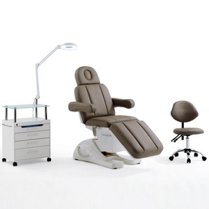 Cosmetic Bed <b>Electric</b> Cosmetology Chair Three Sections Eyelash Extension Beauty Facial Massage Treatment <b>Table</b> with USB - Product Image 1