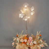 Lumières décoratives papillon pour mariage, fleurs en acrylique cristal, oiseaux électroplaqués, lumières de guidage pour allée, décoration de mariage
