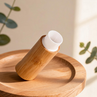 Tube de rouge à lèvres en bambou, idéal pour le baume à lèvres et le gloss, design créatif, parfait pour la pochette, le bureau ou la coiffeuse
