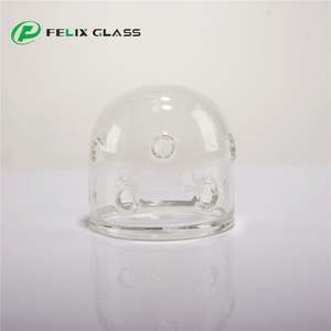 Diffuseur cylindrique en verre borosilicate 3.3 transparent poli, éclairage intérieur industriel fait main, écologique, abat-jour en verre - Product Image 1