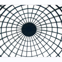Xuzhou LF Acier Espace Structure Construction Cadre Mosquée À L'intérieur Stratifié Vitrail Plafond Dôme Géodésique Toit Bâtiment