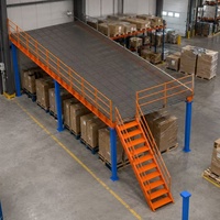 Plateforme de stockage en acier laminé à froid pour entrepôt, structure modulaire avec protection contre la corrosion, augmente la surface au sol utilisable