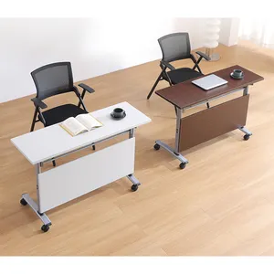 Folding Training Table Long Table Office Movable Desk Combination conference Table Study Training Desk