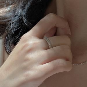 Anillo de Plata Pura S925, Diseño Romántico Vintage, Simple y Moderno, Estilo Medieval, Anillo Abierto de Lujo Ligero con Circonita - Product Image 3