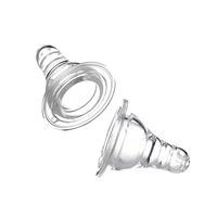 Tétine de rechange en silicone souple naturel Pretty Baby pour biberon, taille standard pour bébé