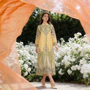 Abaya élégante en polyester imprimé de haute qualité pour femmes musulmanes, fournisseur en gros personnalisé, OEM - Product Image 2