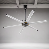 Ventilateur de plafond pour hangar, ventilateur HVLS de 24 pieds pour hangar d'avion, grand espace aérospatial, installation 380V