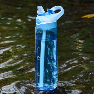 New Design 26/32oz BPA-Free Tritan Plastic Drinkware Kids <b>Flip</b> <b>Top</b> <b>Bottle</b> <b>with</b> Straw for Cold Water - Product Image 4