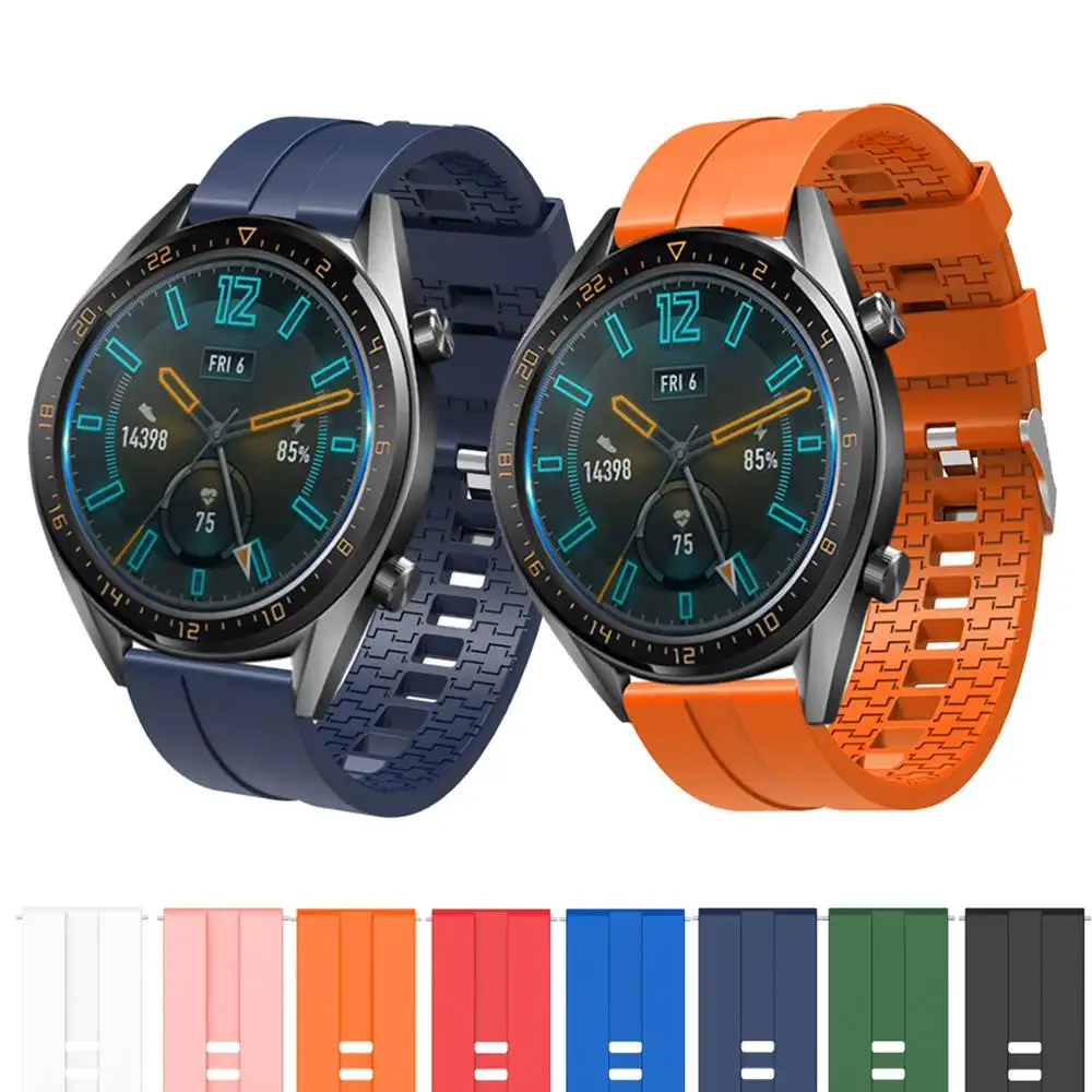 22mm Sport Silicone Watch Band for Huawei Watch GT GT 2 46mm,Strap Bracelet Watchband for Samsung Galaxy Watch 46mm Gear S3
