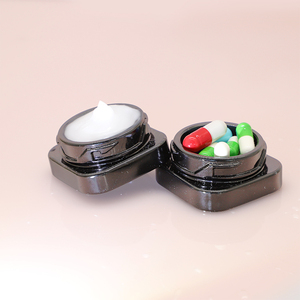 Frasco de vidrio pequeño cuadrado negro de 5ml y 9ml con tapa resistente a los niños Contenedor de vidrio vacío Frasco de embalaje de vidrio concentrado - Product Image 3