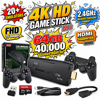 Manette sans fil portable M8 2.4G, stick de jeu 4K HD, plus de 20000 jeux classiques, console de jeux rétro portable, boîte TV M8, consoles de jeux vidéo