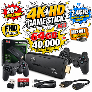 Control Inalámbrico Portátil M8 2.4G, Gamepad, Stick <span class=keywords><strong>de</strong></span> Juego 4K HD, Más <span class=keywords><strong>de</strong></span> 20000 <span class=keywords><strong>Juegos</strong></span> Clásicos Retro, Consola <span class=keywords><strong>de</strong></span> Videojuegos M8 para TV - Product Image 1
