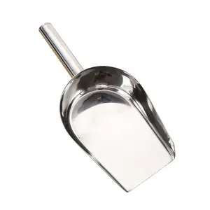 Stainless Steel Scoop Dog Food and Snacks Anti Rust Feed Scoops for Pet Cat Small Animals Forage Livestock Fodder Feeding Tool