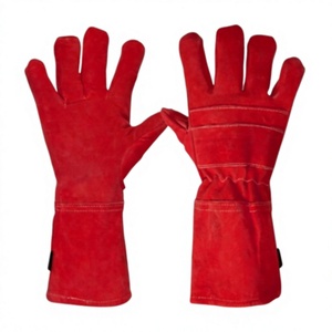 Gants de soudure en cuir de vachette renforcé de haute qualité, résistants à la chaleur, pour la lutte contre les incendies, le barbecue et la protection des mains - Product Image 4