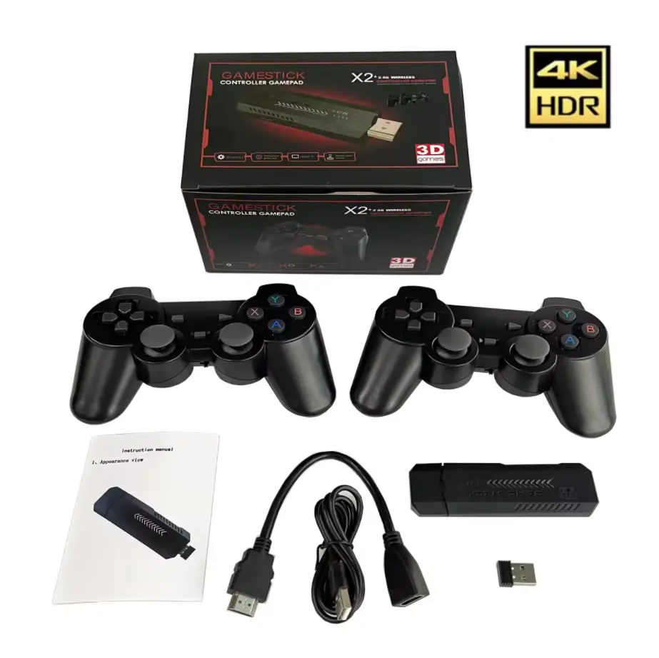Retro game stick x2 console 4K HD GD10 plus Built-in 50 Emulators 30000+ games video console stick