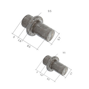 Base de pestillo CL225 M4 M5 M6, Eje inferior de puerta, Bisagra de resorte de acero al carbono galvanizado, Eje de bisagra de acero inoxidable - Product Image 2